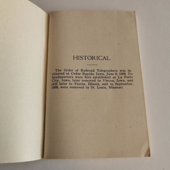 1927 Constitution Railroad Telegraphers Booklet Railway Workers St Louis MO - Picture 7 of 11